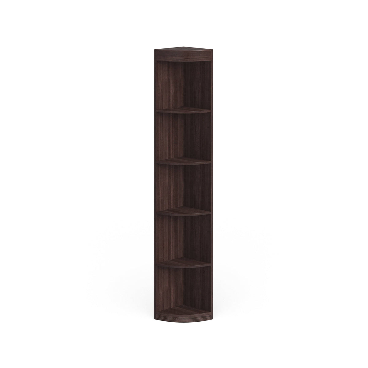 Corner 5-Shelf Display Stand White Wood Finish Q8913