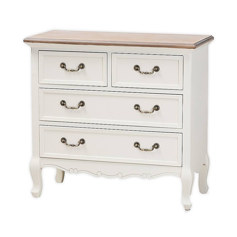 White/Oak 4-Drawer Accent Cabinet G823179