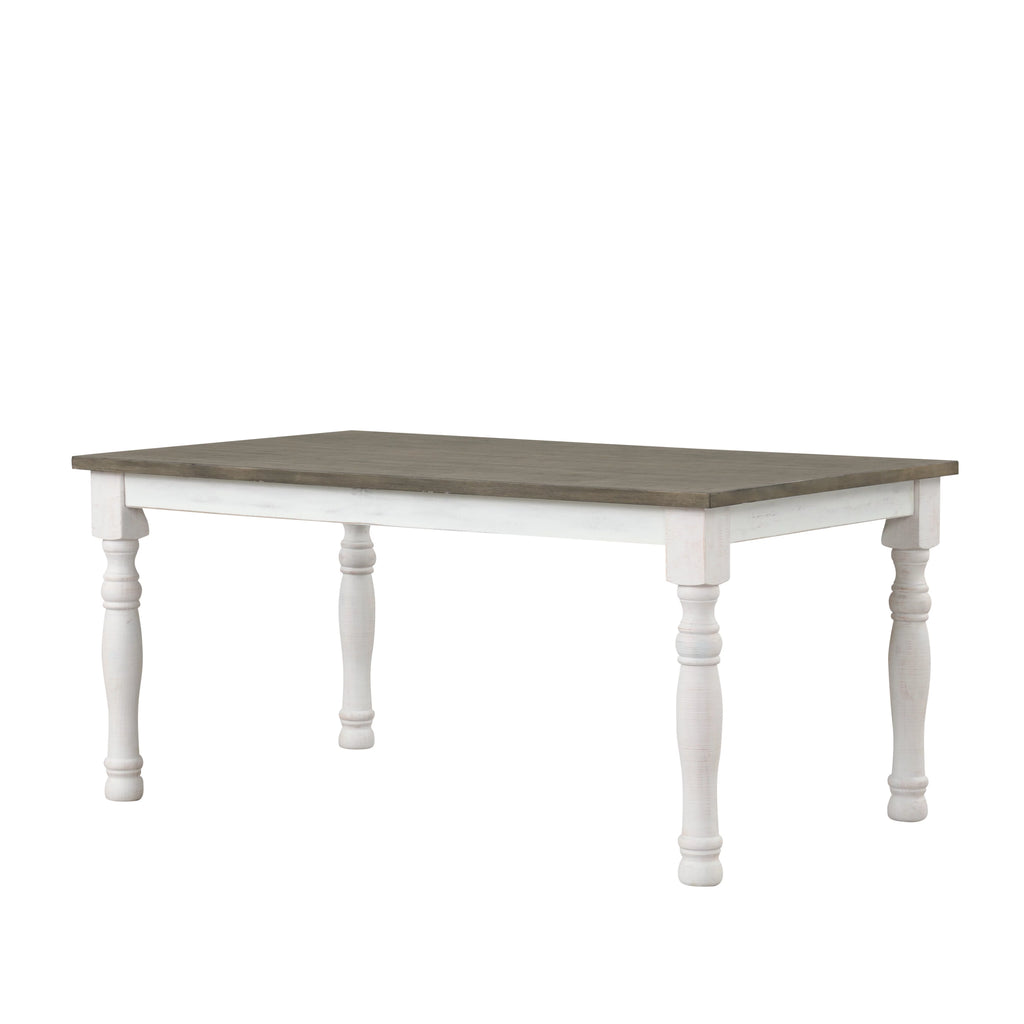 5-Piece Two-tone Brown and White Dining Set Q6185