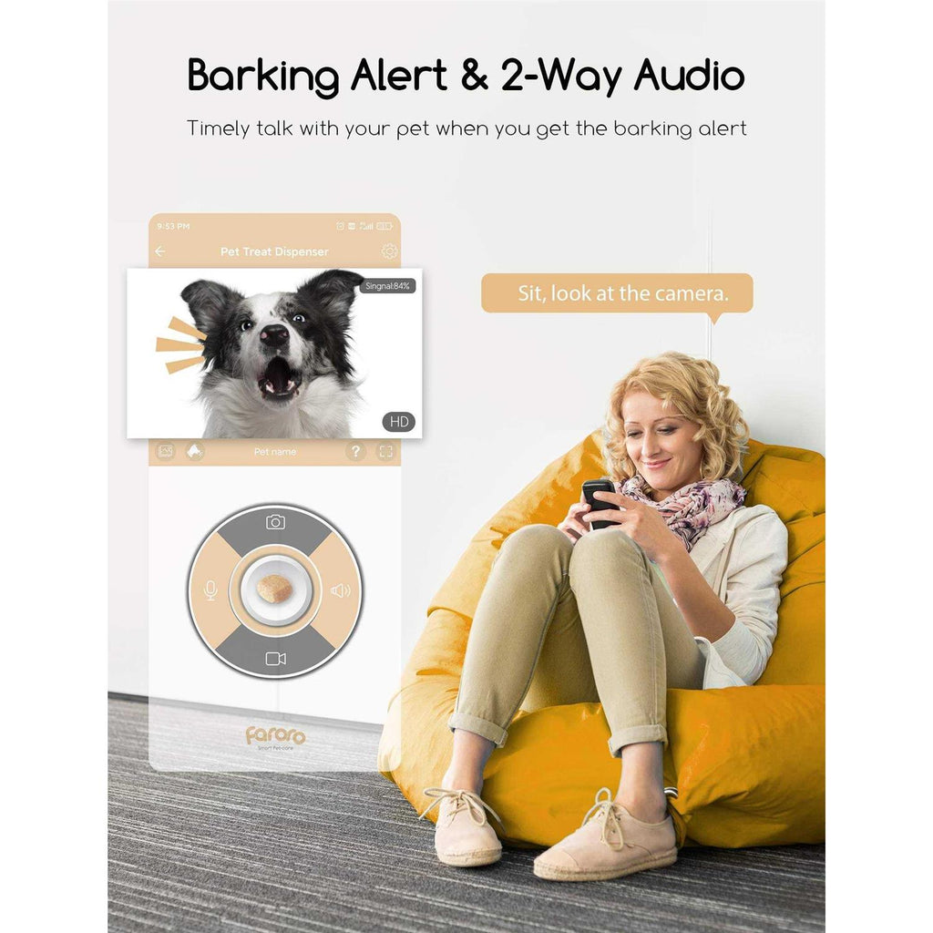 Dog Camera with Treat Dispenser, 2.4G and 5G WiFi Pet Camera P343336