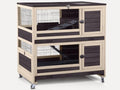 Grey Guinea Pig Cage with Wheels and 6 Access Doors Q952757