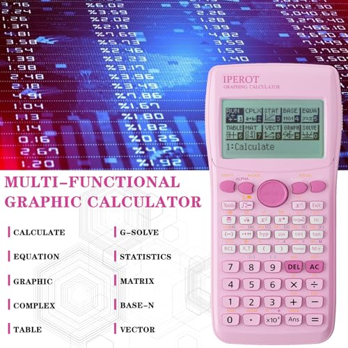 Pink Scientific Calculator with Graphing Functions H13472