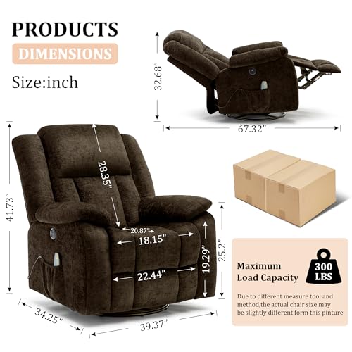 Rocker Recliner Chair with Massage and Heating R14410