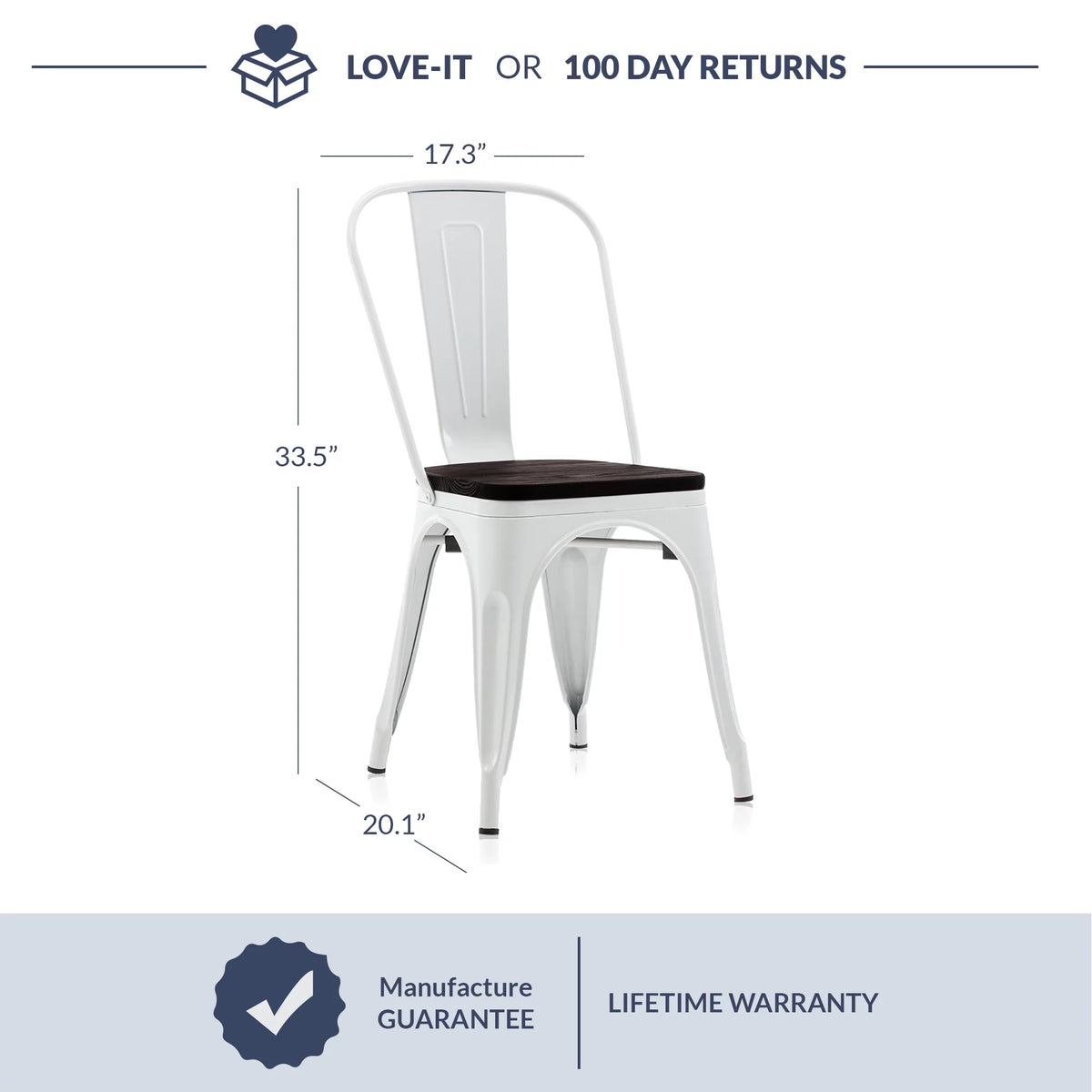 Gray Set of 4 Metal Wood Dining Chairs V2845