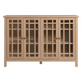 Light Oak Wood 4 Door Accent Cabinet K673