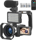 4K 56MP Vlogging Camera with External Microphone and IR Night Vision Q76349