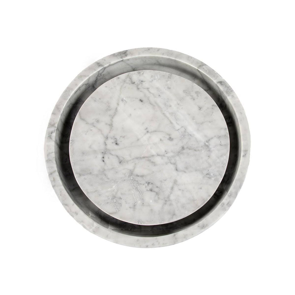 Round Carrara Marble Sink E938