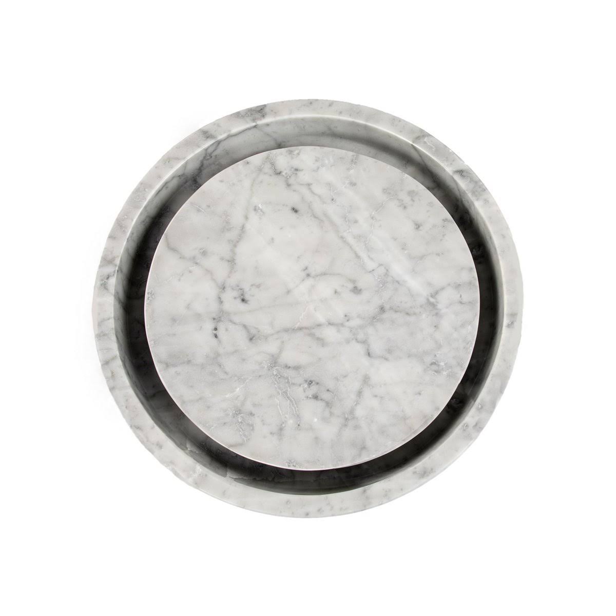 Round Carrara Marble Sink E938