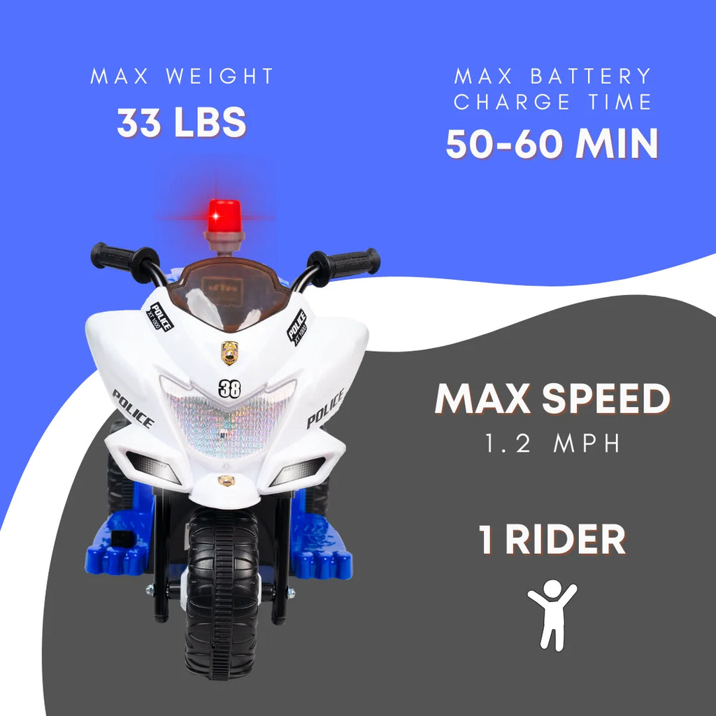 6-Volt Battery-Powered Ride-On Motorcycle E70351