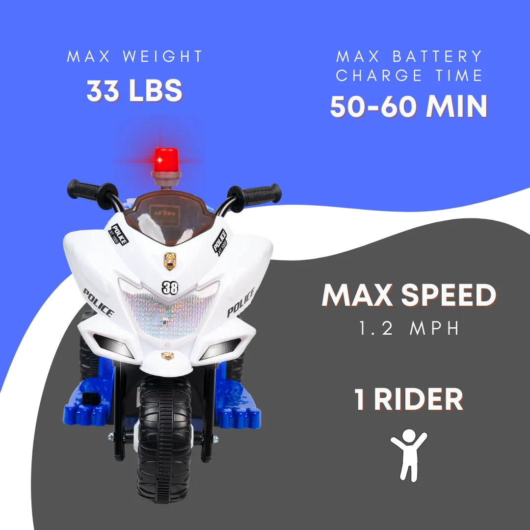 6-Volt Battery-Powered Ride-On Motorcycle E70351