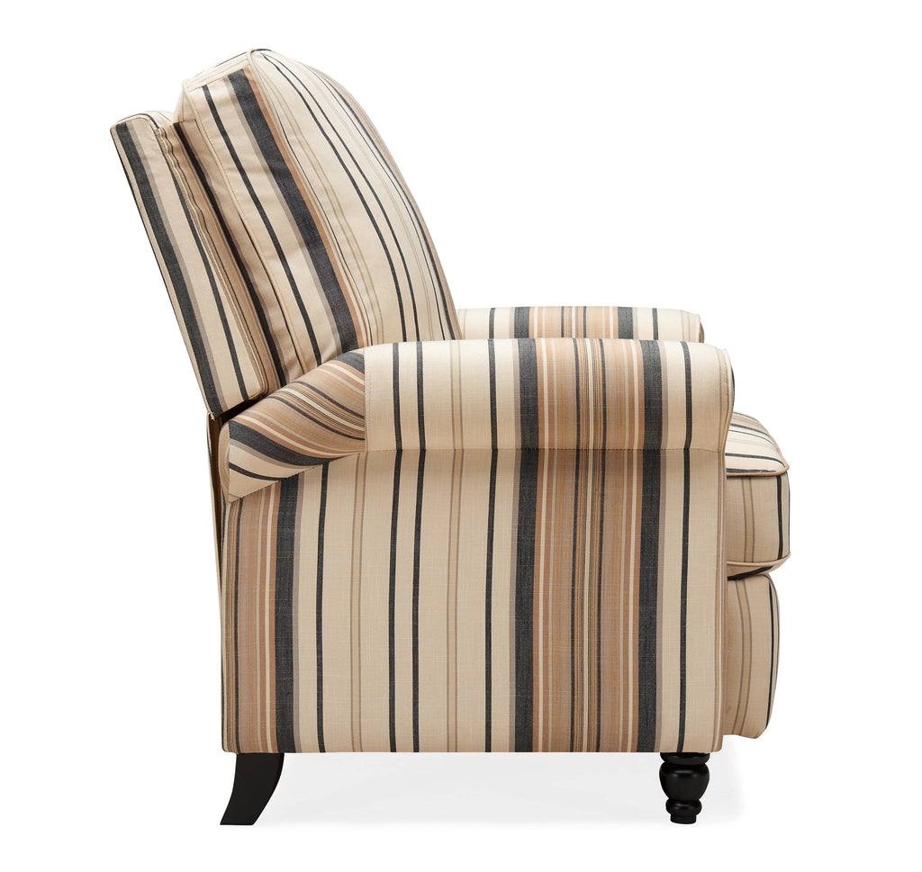 Brown and Black Woven Stripe Recliner Chair N38130