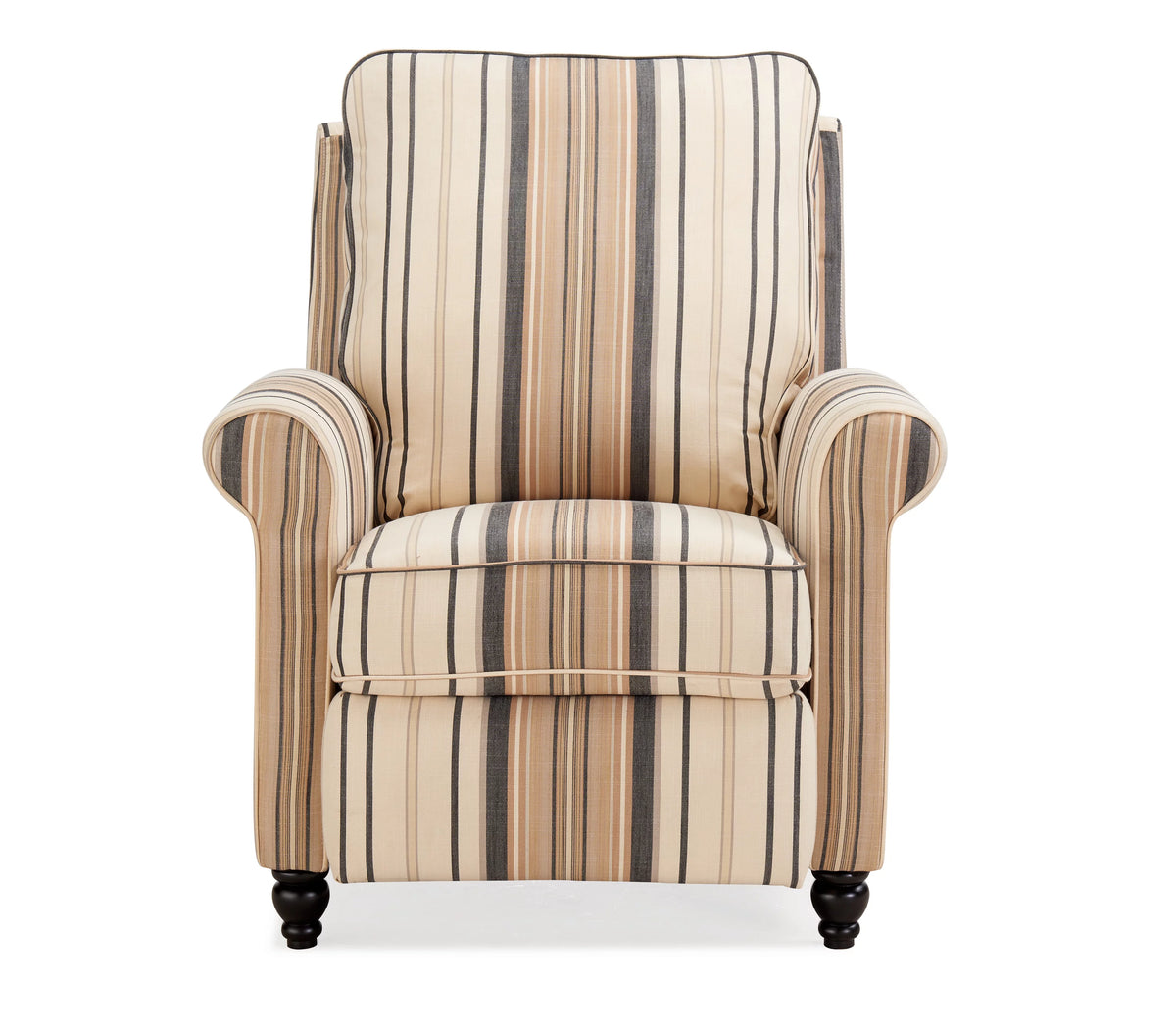 Brown and Black Woven Stripe Recliner Chair N38130