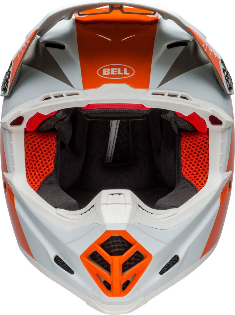 White Orange Sand Moto-9 Helmet P573