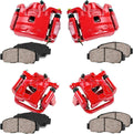 Red Semi-Loaded Calipers and Ceramic Pads Brake Kit U56931