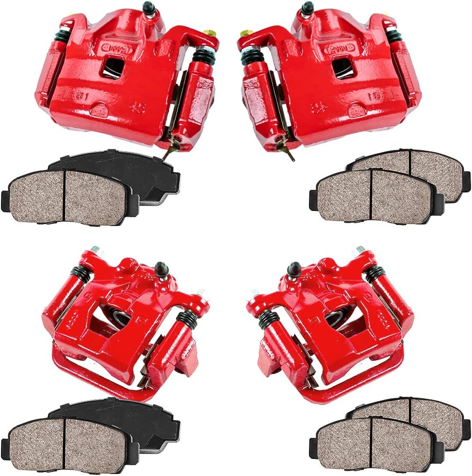 Red Semi-Loaded Calipers and Ceramic Pads Brake Kit U56931
