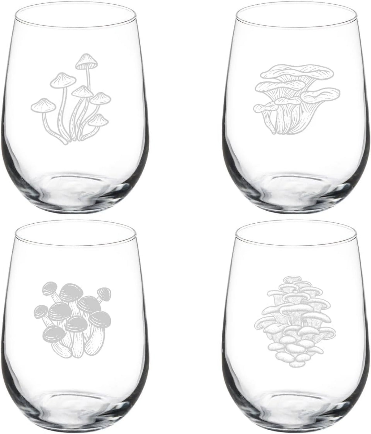 Set Of 4 Stemless Wine Glass M6456