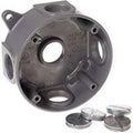 Round Weatherproof Splice Box, 5-3/4" Outlets, Gray V39156