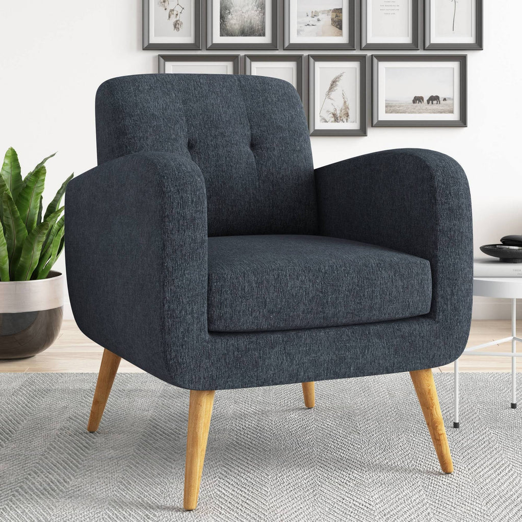 Chenille Blue Armchair E75429