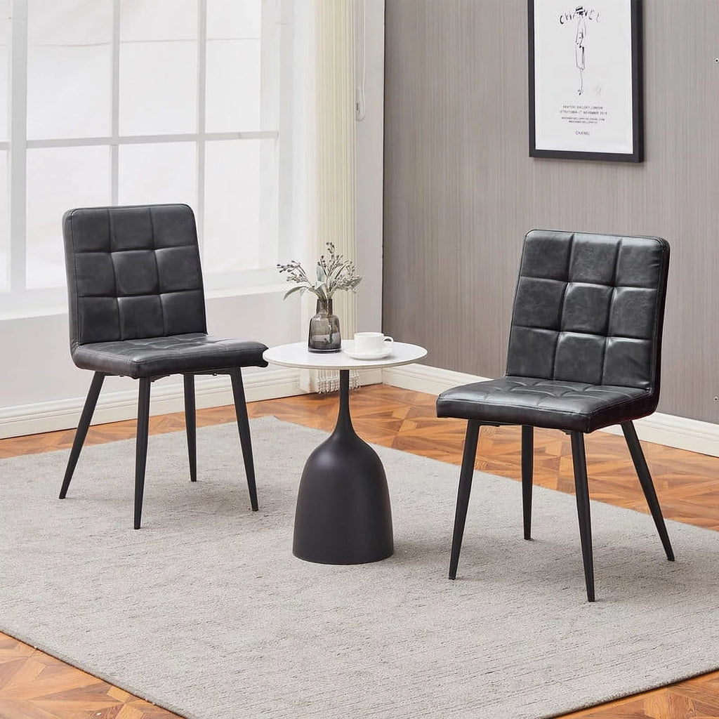 Faux Leather Upholstered Dining Chair Set of 2 Z3350