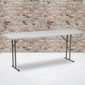 6-Foot Rectangular Plastic Folding Table with Locking Legs K554