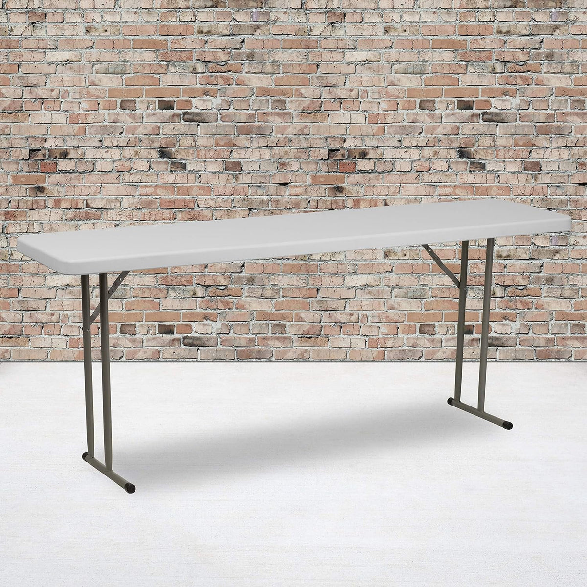 6-Foot Rectangular Plastic Folding Table with Locking Legs K554