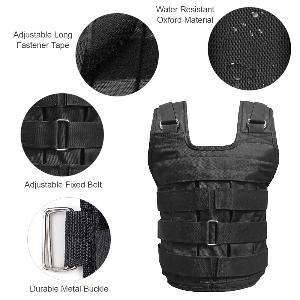 Adjustable Weighted Vest Oxford Exercise Weight Jacket U8390