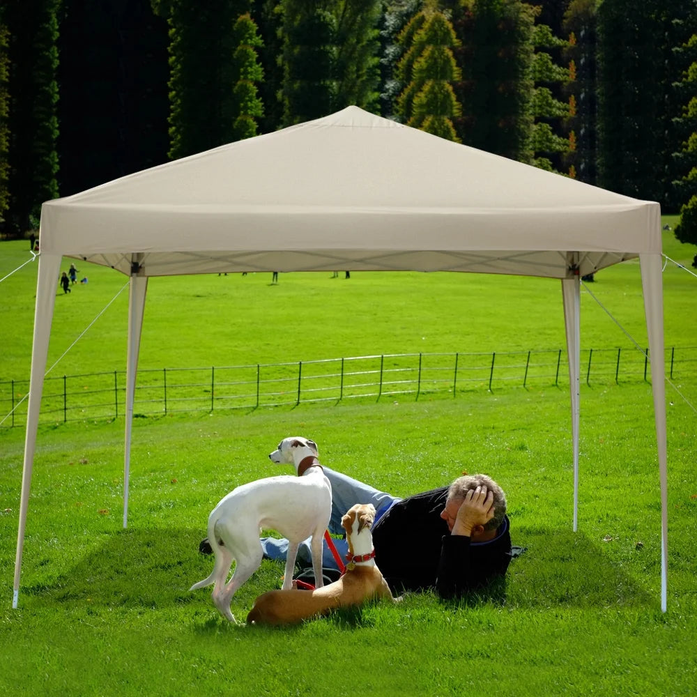 Khaki 10' x 10' Instant Canopy Tent with Carrying Bag M60946