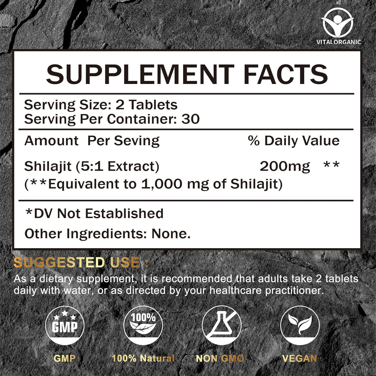 120 Shilajit Tablets, 1000mg each H100