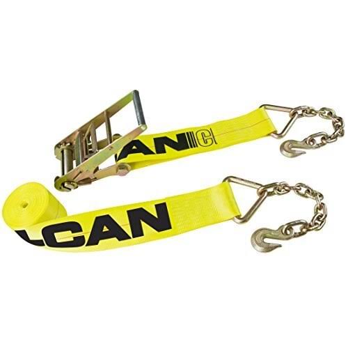 4 inch x 30 Foot Ratchet Strap with Chain Anchors P322