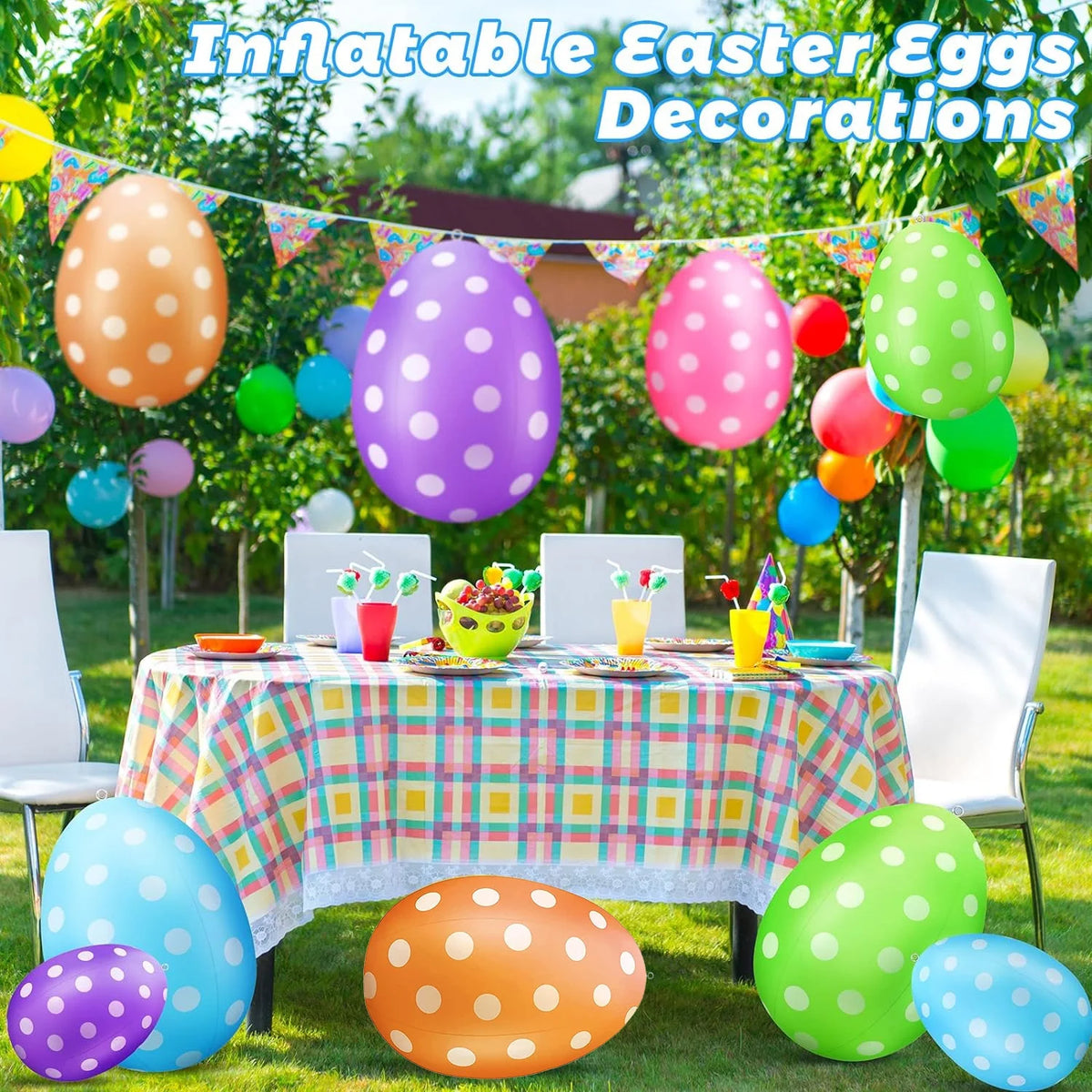 Colorful 16" Inflatable Easter Balls S73856
