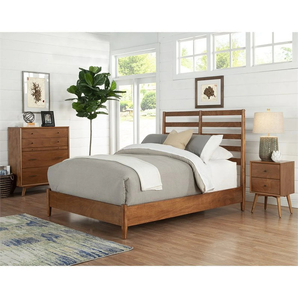 3 Piece Small TV Console King Bed & Nightstand H679592