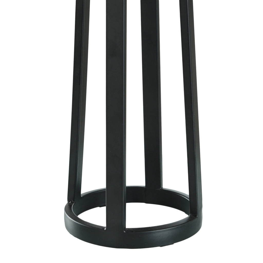 Matte Black Table Lamp with Drum Shade B1400