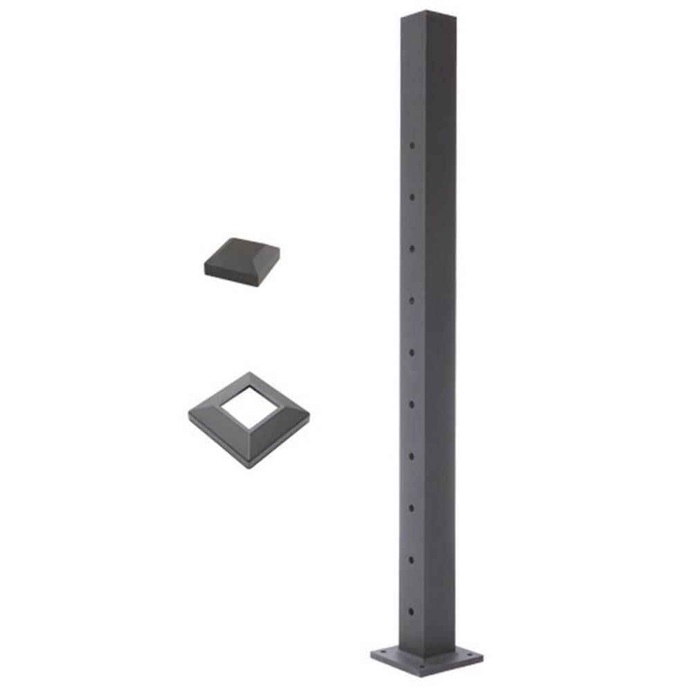 Textured Black Cable Stair Middle Post R951
