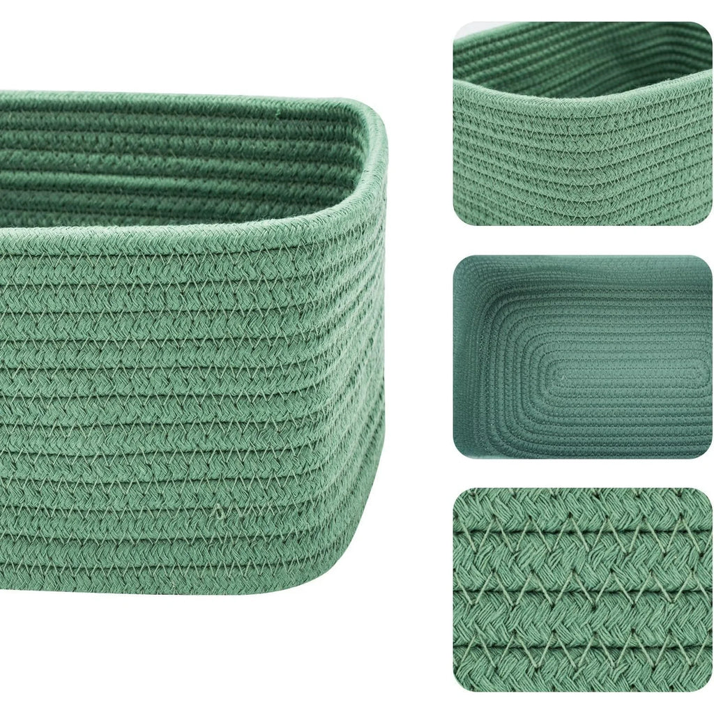 Small Storage Baskets 3 Packs Green 11.5x7.5x4.7” Y1150