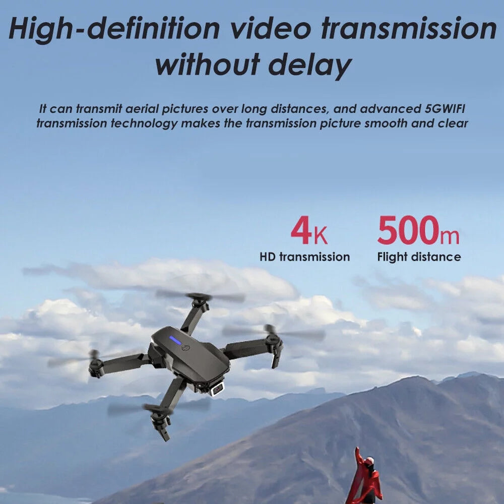 4K HD Dual Camera RC Drone with 4 Batteries U219401