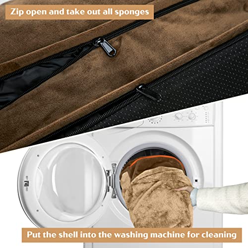 Jumbo Waterproof Orthopedic Memory Foam Dog Bed with Bolster and Removable Cover V173287