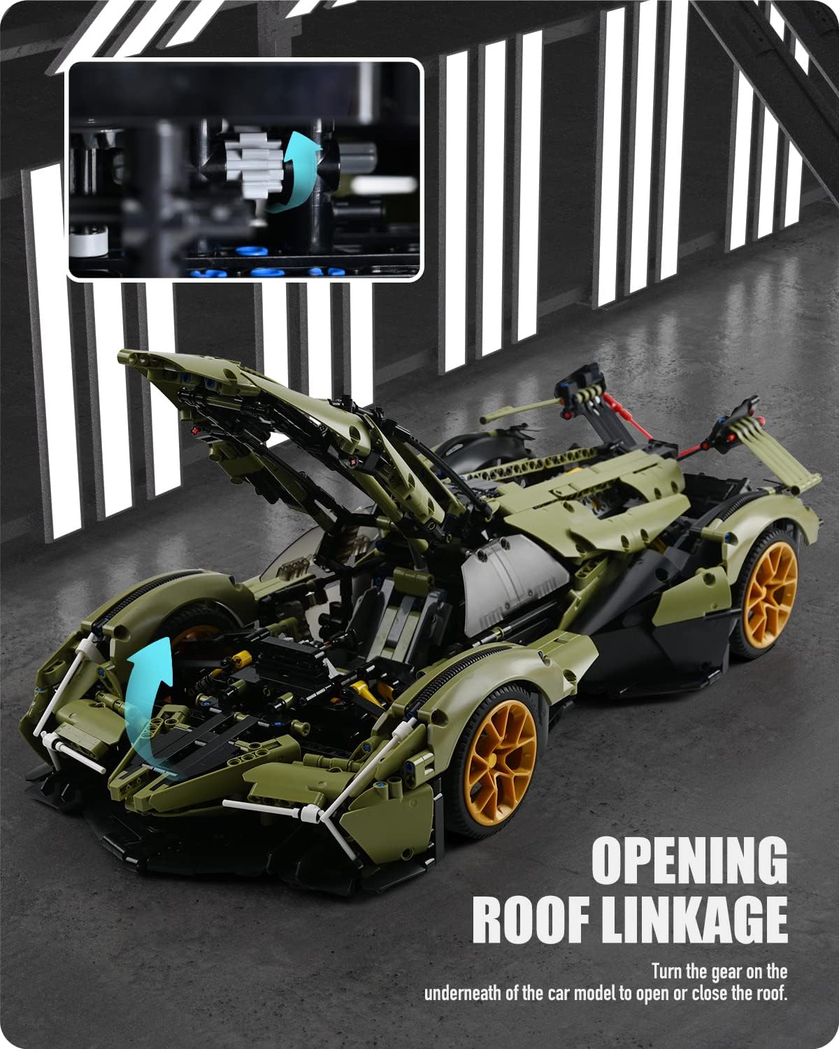 1:8 Scale Sports Car Building Blocks Set (2527 Pcs) L926114