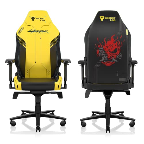 Yellow Black Leatherette Gaming Chair H495