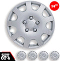15-Inch Set of 4 Silver Car Wheel Hub Caps C17621