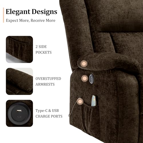 Rocker Recliner Chair with Massage and Heating R14410