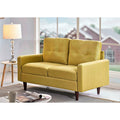 Yellow Velvet 2 Seater Loveseat T42866