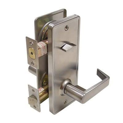 Brushed Chrome Interconnected Lock with Lever R10654