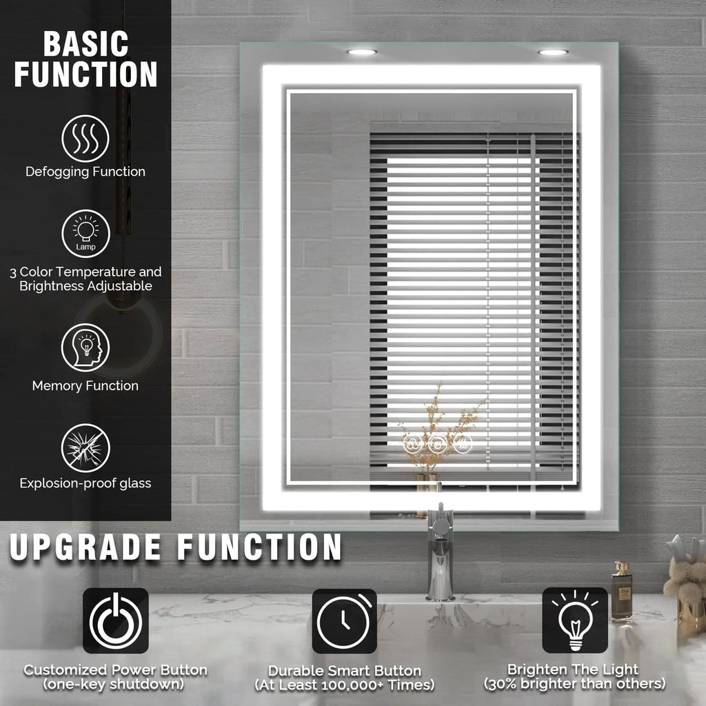 20 x 26 Inch Led Medicine Cabinet with Mirror C23731