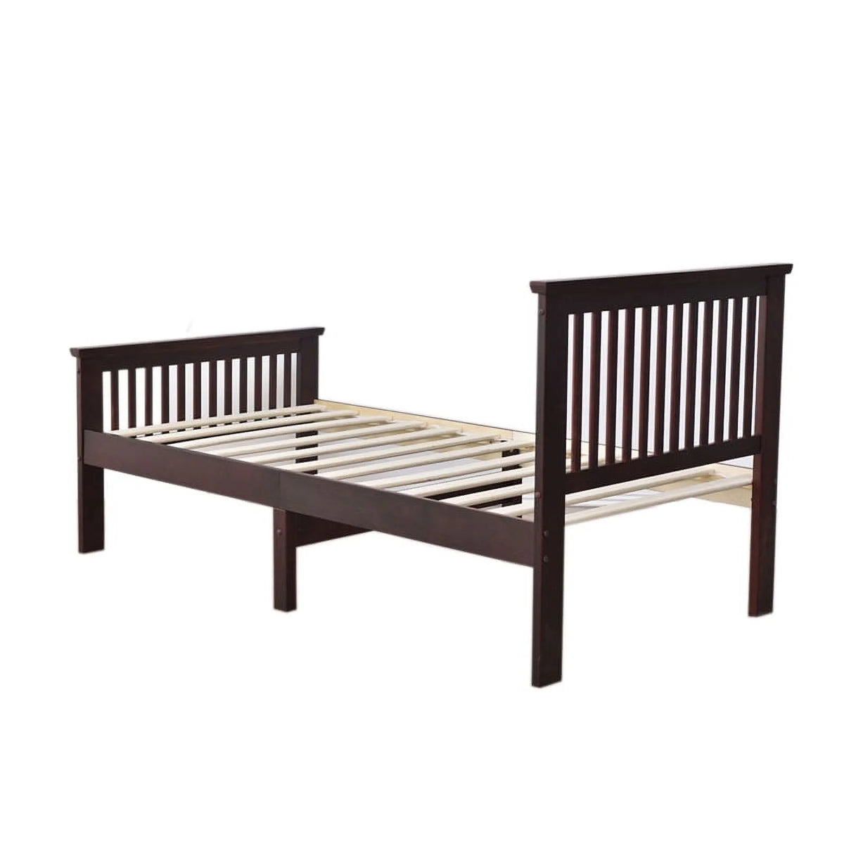 Pine Twin Bed and Dresser with Lock in Mahogany N6799