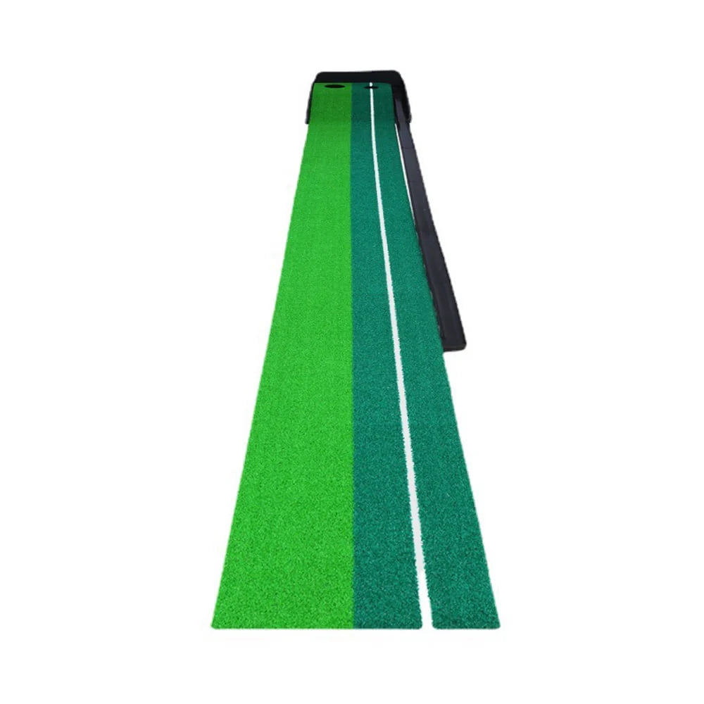 Indoor Golf Putting Green Training Mat with Auto Ball Return Y192437