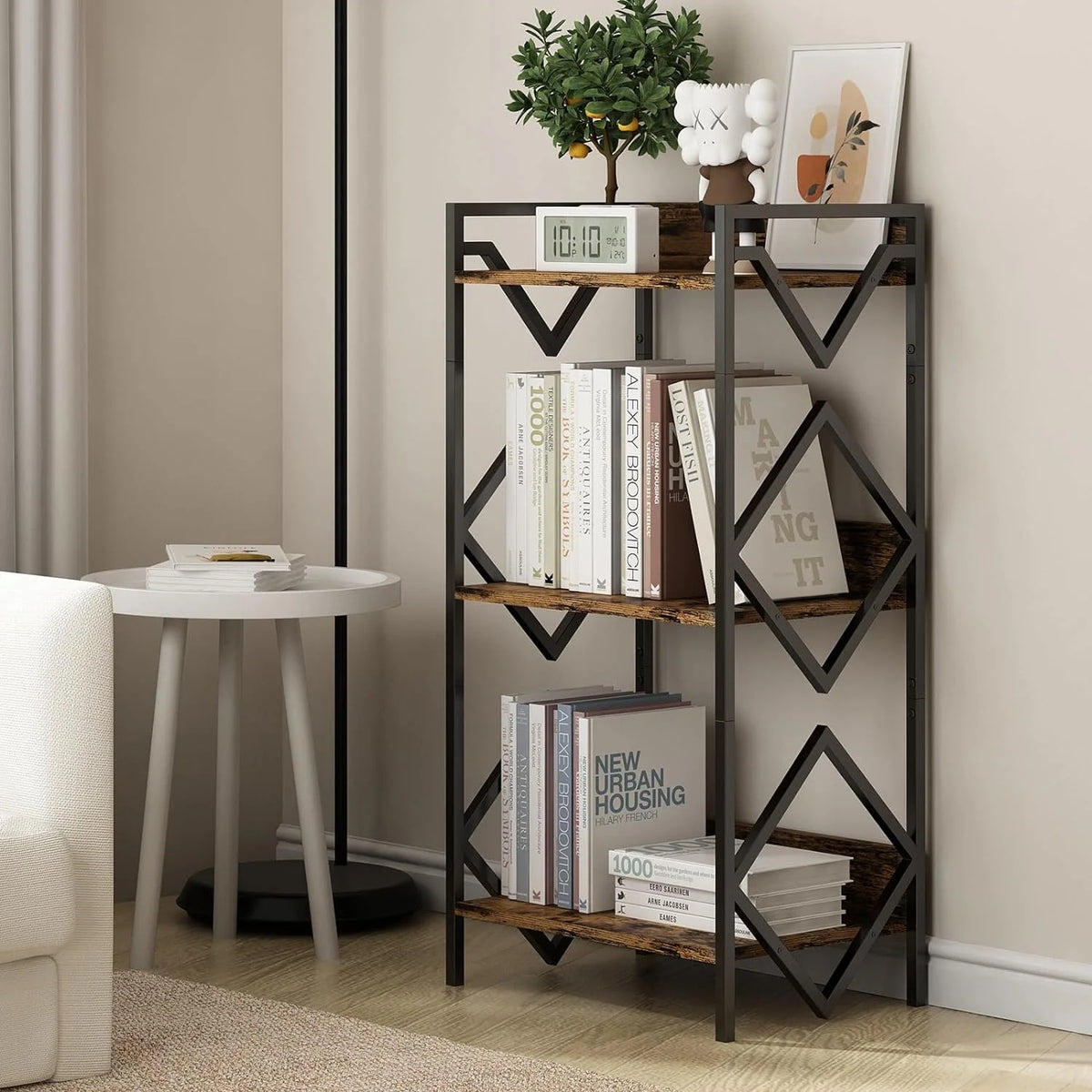 3-Tier Metal Shelf Black N703379