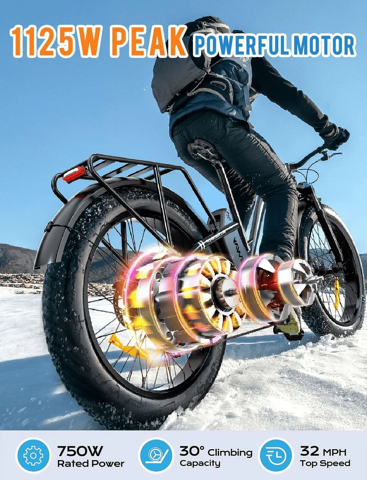 Fat Tire Electric Bike 48V 20AH 26 x 4.0" I28820