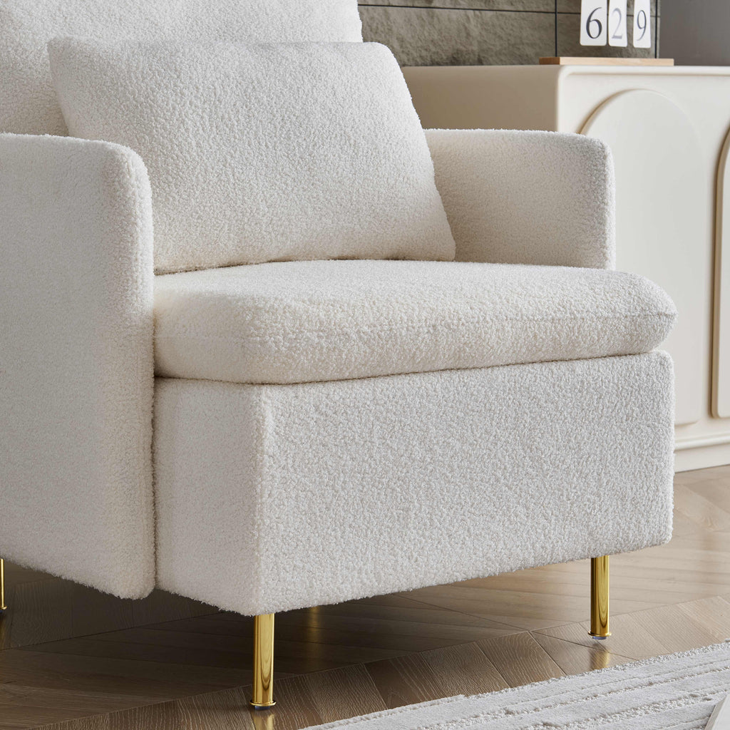 Ivory Sherpa Upholstered Accent Chair X925953