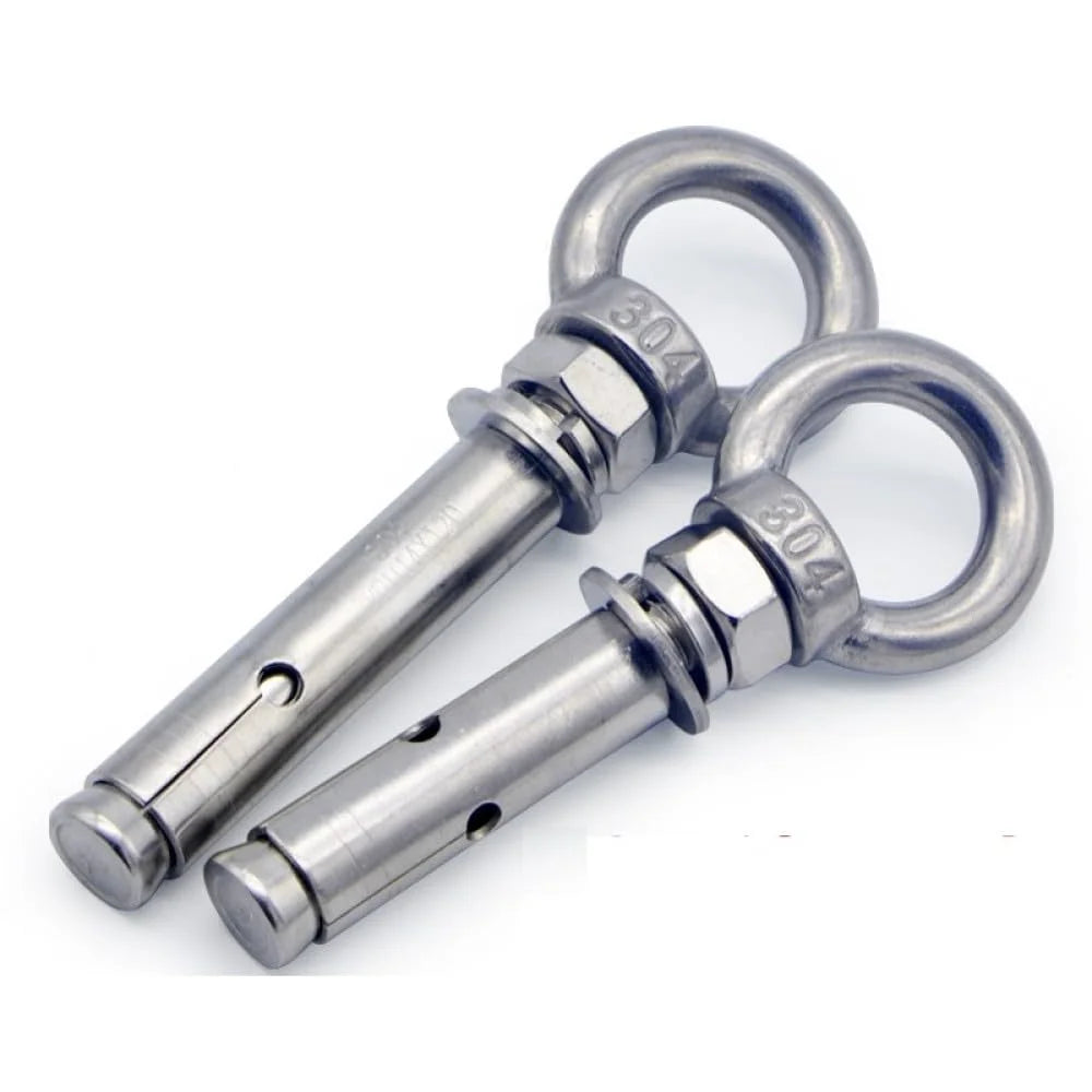 304 Stainless Steel M6x80mm 4pcs Eye Bolt M37933