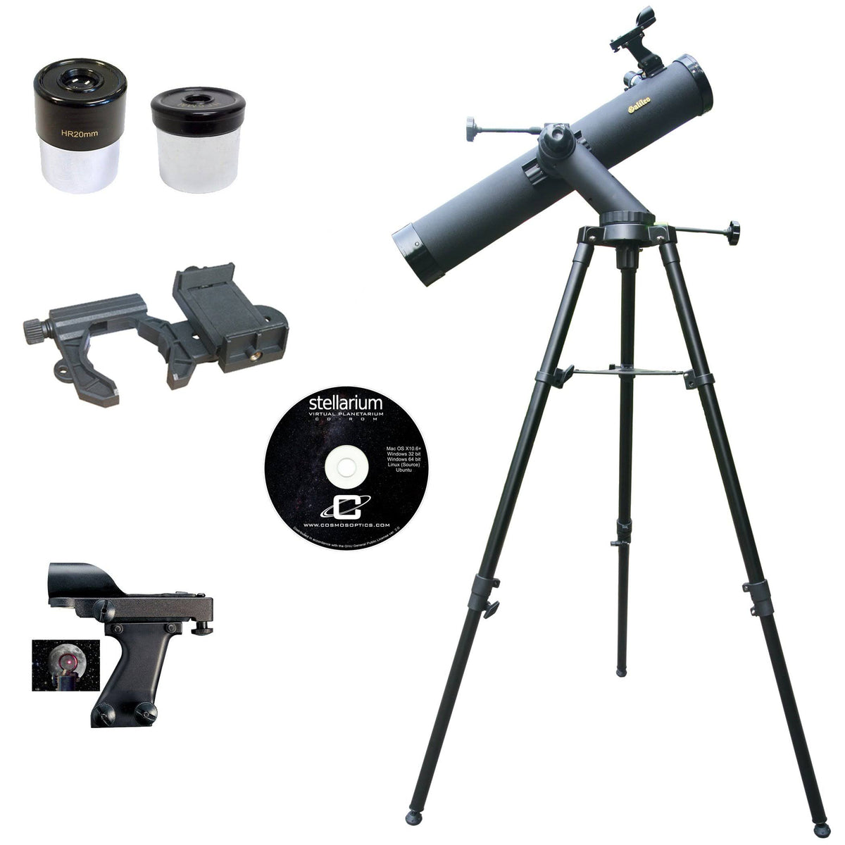 Black 800mm x 90mm Astronomical Reflector Telescope Y558961